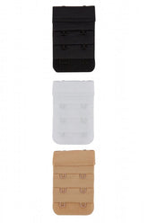 2 Hook Bra Extenders- 3 Pack ( Nude, Black & White) -  Genevieve's Wardrobe Australia